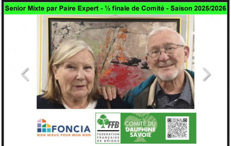 Seniors Mixte par paire Expert. 1/2 finale de comité